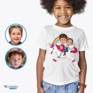 Custom Unicorn Siblings Shirt | Personalized Youth Unicorn Tee Axtra - ALL vector shirts - male www.customywear.com