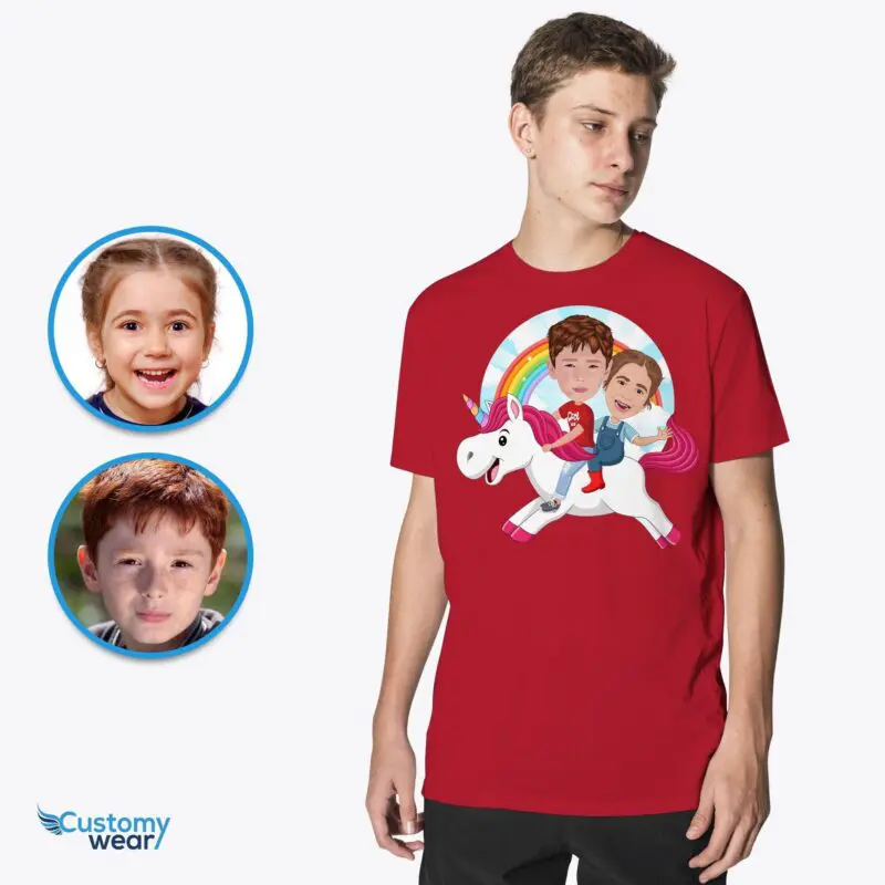 Custom Unicorn Siblings Shirt | Personalized Youth Unicorn Tee Axtra - ALL vector shirts - male www.customywear.com