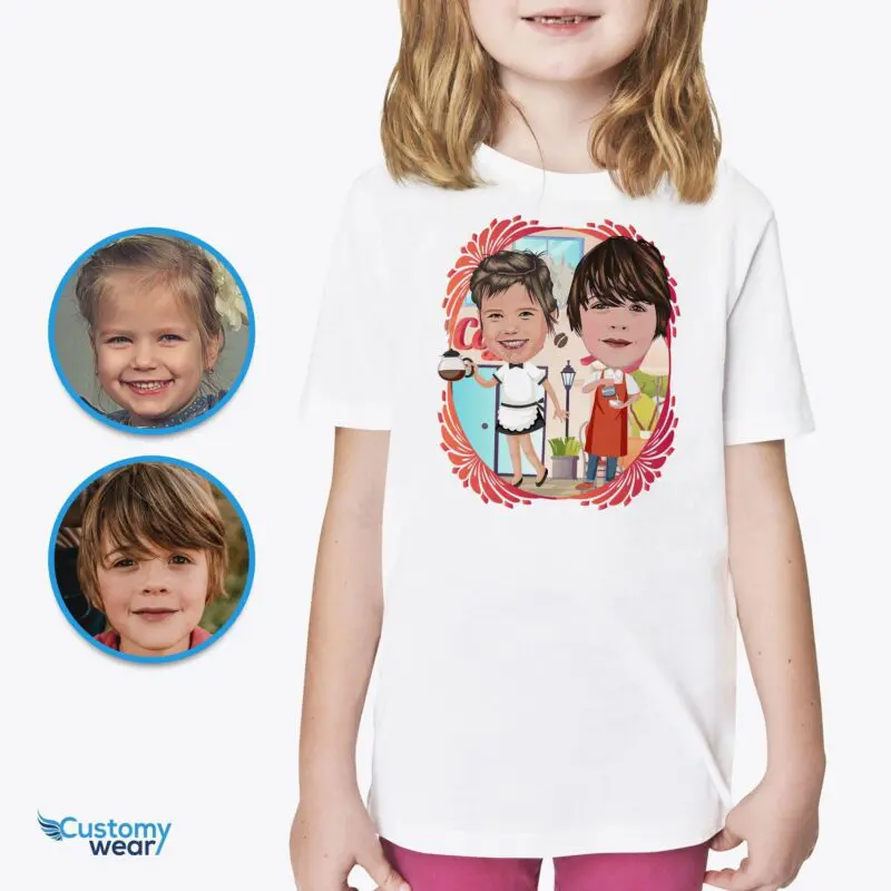 Custom Waiter Siblings Shirt | Personalized Bartender Gift for Kids Axtra - ALL vector shirts - male www.customywear.com