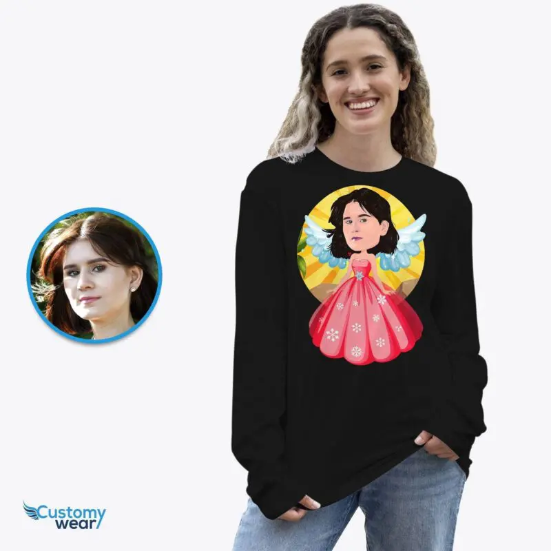Personalized Women’s Fairy T-Shirt | Custom Princess Angel Caricature Tee Adult shirts www.customywear.com