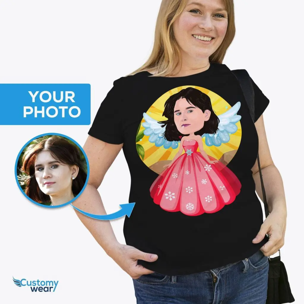 Personalized Women’s Fairy T-Shirt | Custom Princess Angel Caricature Tee Adult shirts www.customywear.com