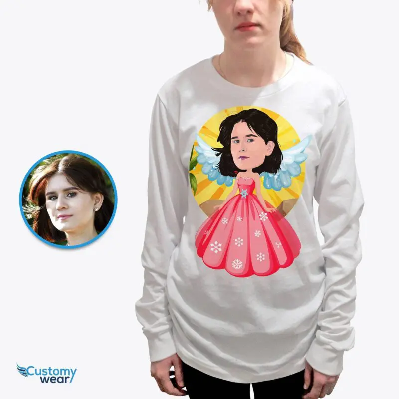 Personalized Women’s Fairy T-Shirt | Custom Princess Angel Caricature Tee Adult shirts www.customywear.com