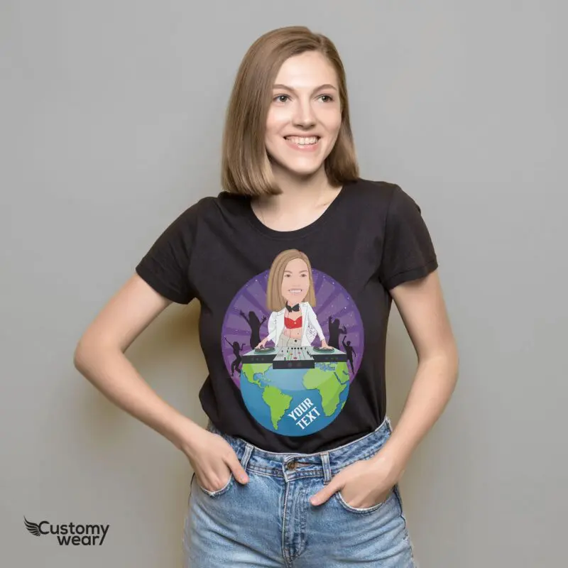 Custom DJ Sun T-Shirt for Women | Personalized Music Lover Tee Adult shirts www.customywear.com