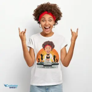 Personalized Women’s DJ Orange T-Shirt | Custom DJ Photo Tee Adult shirts www.customywear.com