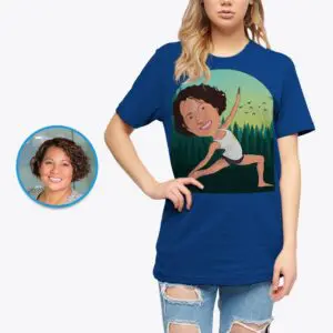 Personalized Yoga Shirt for Women | Custom Yoga Illustration Tee Adult shirts www.customywear.com