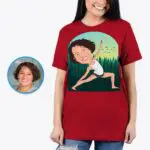 Personalized Yoga Shirt for Women | Custom Yoga Illustration Tee-Customywear-Adult shirts