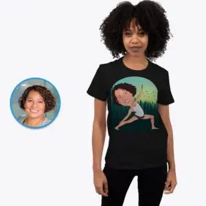 Personalized Yoga Shirt for Women | Custom Yoga Illustration Tee Adult shirts www.customywear.com