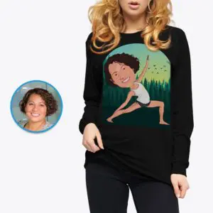 Personalized Yoga Shirt for Women | Custom Yoga Illustration Tee Adult shirts www.customywear.com