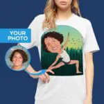 Personalized Yoga Shirt for Women | Custom Yoga Illustration Tee-Customywear-Adult shirts