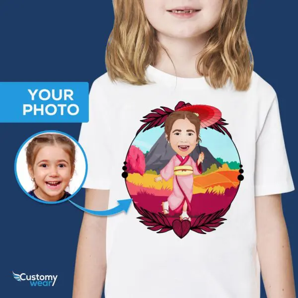 Transform Your Photo to a Custom Japanese Tee | Personalized Youth Japan Shirt Culture | Country www.customywear.com