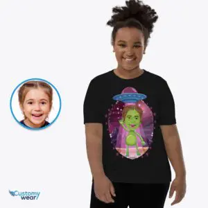 Custom Youth Alien Shirt | Personalized Big Sister Space Tee for Teenage Girls Alien shirts www.customywear.com