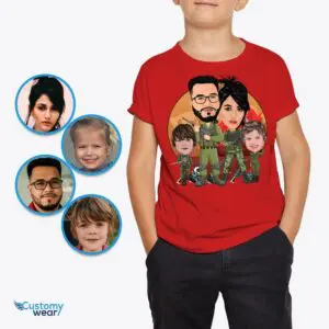 Custom Youth Army Family Shirt | Personalized Military Sibling Tee Axtra - ALL vector shirts - male www.customywear.com