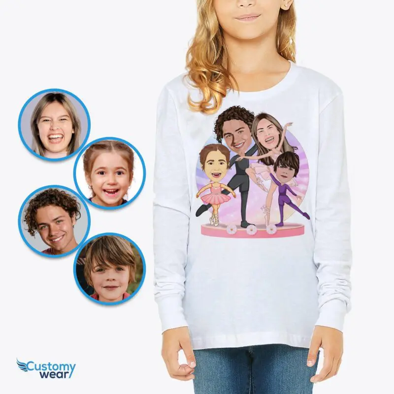 Custom Ballet Family Shirt | Personalized Dance Team Tee for Teens Ballet T-shirts www.customywear.com