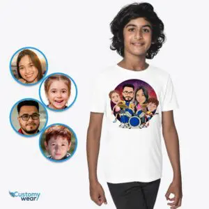 Custom Drummer Family Shirt | Personalized Musician Tee for Teens Drummer T-shirts www.customywear.com