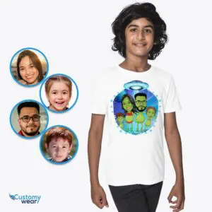 Personalized Youth Alien Family T-Shirt | Customized Alien Spaceship Tee Alien shirts www.customywear.com