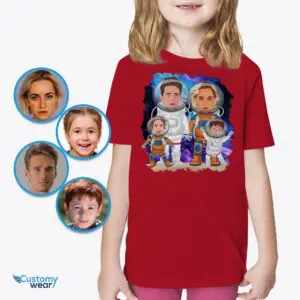 Personalized Youth Astronaut Family T-Shirt | Custom Space Adventure Tee Astronaut T-shirts www.customywear.com