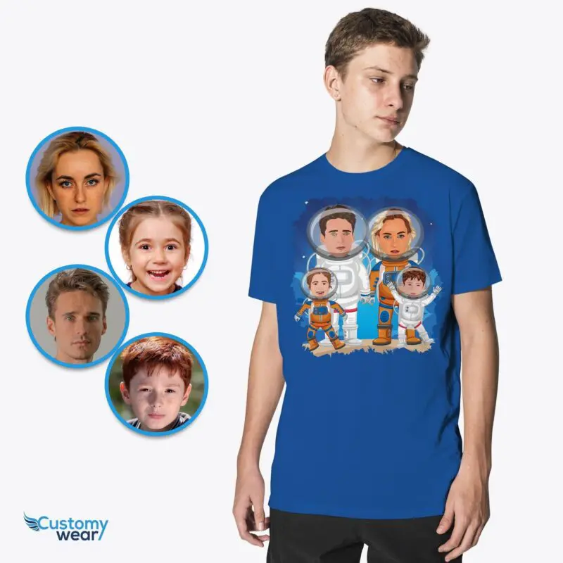 Personalized Youth Astronaut Family T-Shirt | Custom Space Adventure Tee Astronaut T-shirts www.customywear.com