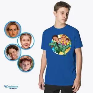 Youth Custom Dinosaur Family Shirt | Personalized Family Reunion Tee Axtra - ALL vector shirts - male www.customywear.com