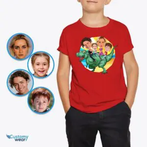 Youth Custom Dinosaur Family Shirt | Personalized Family Reunion Tee Axtra - ALL vector shirts - male www.customywear.com