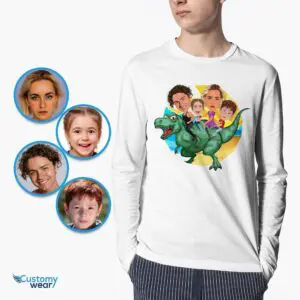 Youth Custom Dinosaur Family Shirt | Personalized Family Reunion Tee Axtra - ALL vector shirts - male www.customywear.com