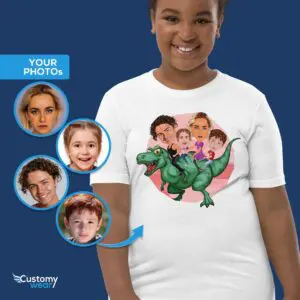 Youth Custom Dinosaur Family Shirt | Personalized Family Reunion Tee Axtra - ALL vector shirts - male www.customywear.com