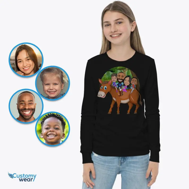 Youth Custom Donkey Family Shirt | Personalized Llama Family Tee Axtra - ALL vector shirts - male www.customywear.com
