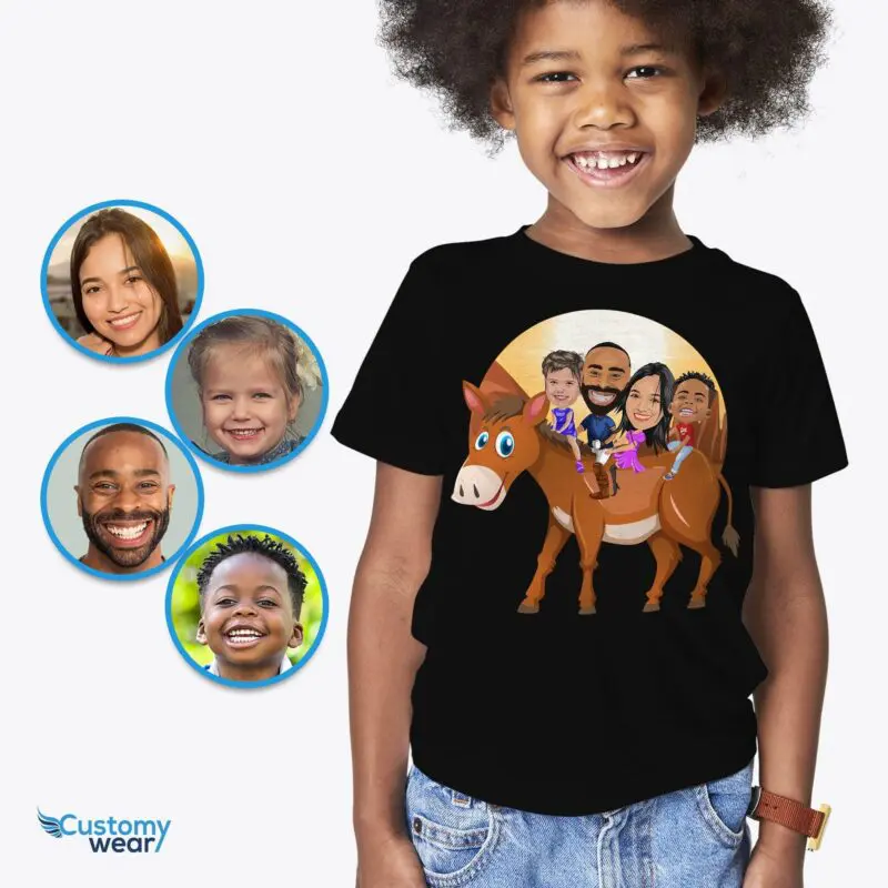 Custom Youth Family Donkey Shirt | Cute Llama Siblings Tee Axtra - ALL vector shirts - male www.customywear.com