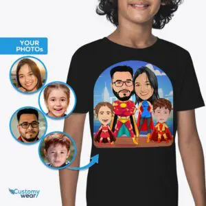 Create Your Own Family Superhero Tee | Custom Photo to Personalized T-Shirt Axtra – Superhero – men www.customywear.com