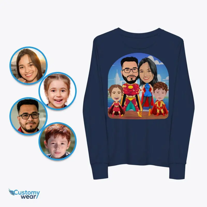 Create Your Own Family Superhero Tee | Custom Photo to Personalized T-Shirt Axtra – Superhero – men www.customywear.com