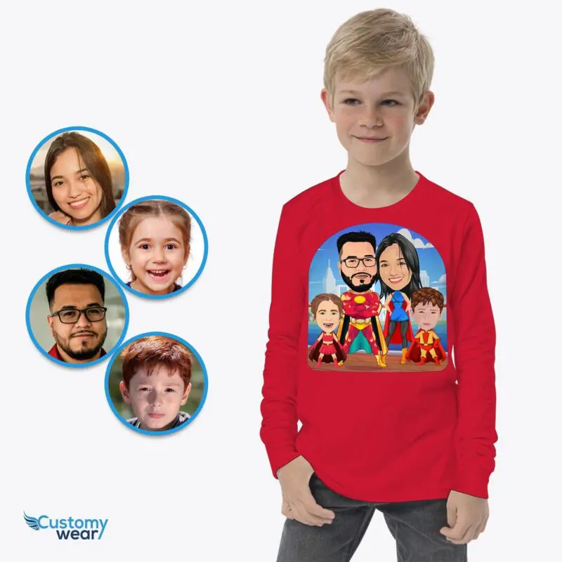 Create Your Own Family Superhero Tee | Custom Photo to Personalized T-Shirt Axtra – Superhero – men www.customywear.com