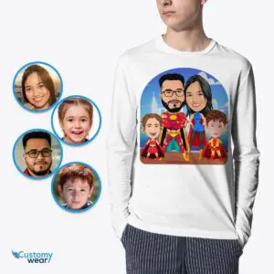 Create Your Own Family Superhero Tee | Custom Photo to Personalized T-Shirt Axtra – Superhero – men www.customywear.com