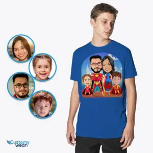 Create Your Own Family Superhero Tee | Custom Photo to Personalized T-Shirt Axtra – Superhero – men www.customywear.com