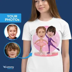 Custom Youth Ballet Siblings T-Shirt | Personalized Dance Tee for Kids Ballet T-shirts www.customywear.com