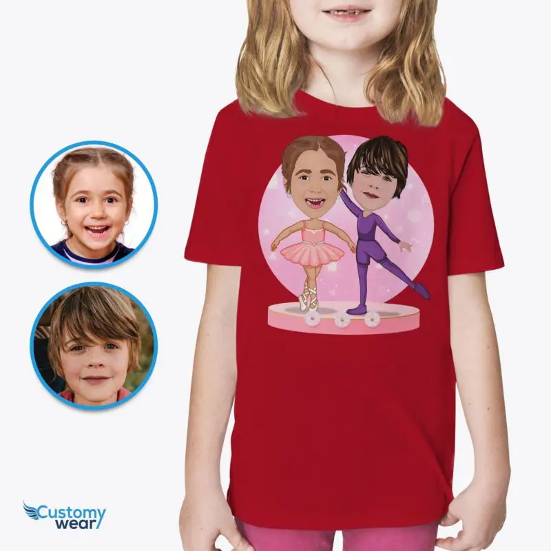 Custom Youth Ballet Siblings T-Shirt | Personalized Dance Tee for Kids Ballet T-shirts www.customywear.com
