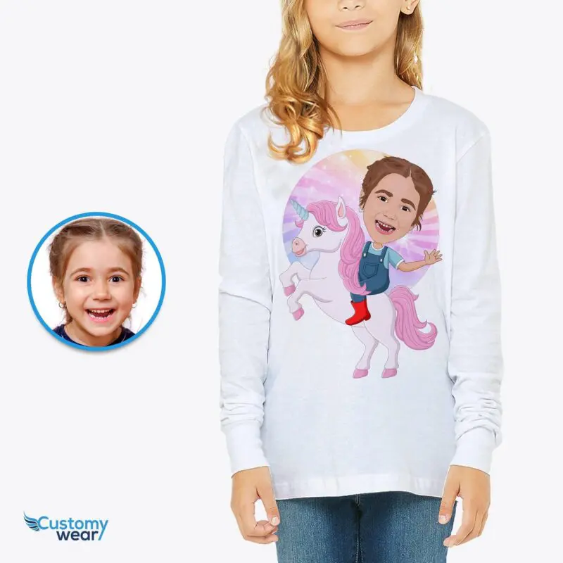 Personalized Youth Unicorn T-Shirt – Custom Unicorn Tee for Kids Axtra - ALL vector shirts - male www.customywear.com