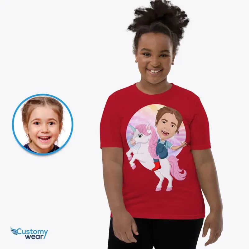 Personalized Youth Unicorn T-Shirt – Custom Unicorn Tee for Kids Axtra - ALL vector shirts - male www.customywear.com