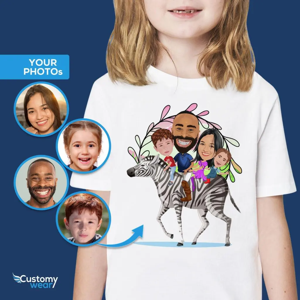 Personalized Zebra Family Adventure Youth Shirt Axtra - ALL vector shirts - male www.customywear.com