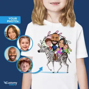 Personalized Zebra Family Adventure Youth Shirt Axtra - ALL vector shirts - male www.customywear.com
