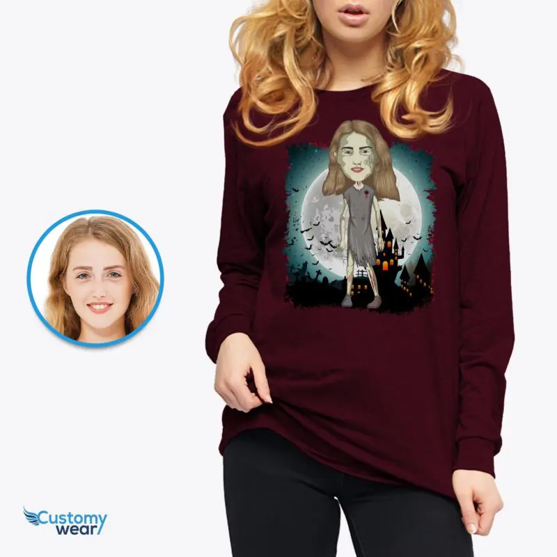 Personalized Zombie Grave T-Shirt for Women – Custom Halloween Gift Adult shirts www.customywear.com