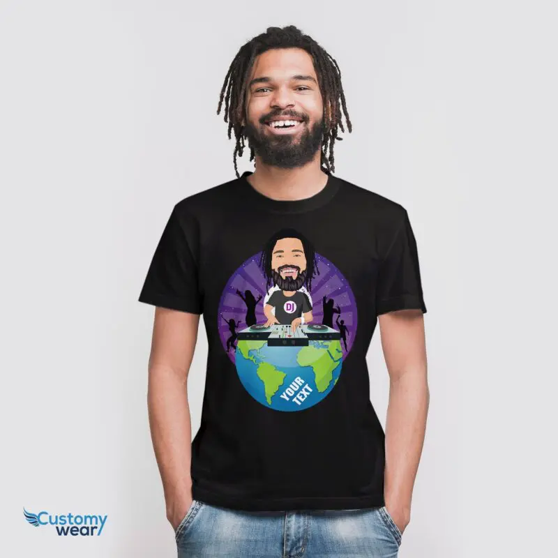 Personalized DJ Space T-Shirt – Custom Music Lover Tee Adult shirts www.customywear.com