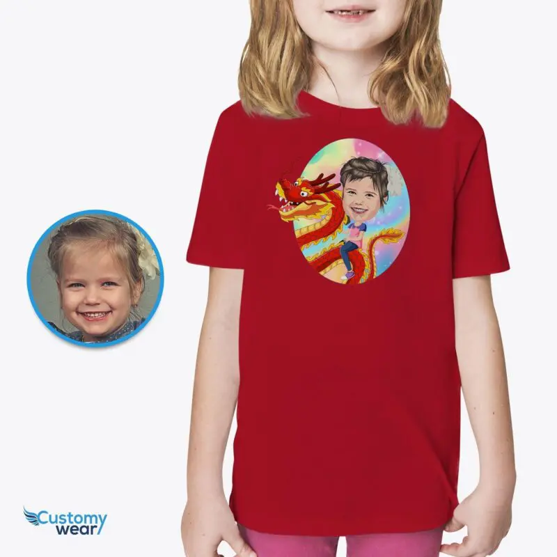 Personalized Dragon Riding Shirt for Girls – Custom Youth Dragon Tee Axtra - ALL vector shirts - male www.customywear.com