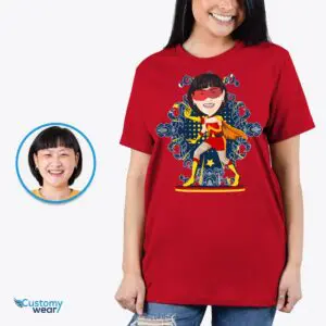 Custom Female Superhero T-Shirt – Personalized Heroic Women’s Gift Adult shirts www.customywear.com