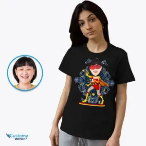 Custom Female Superhero T-Shirt – Personalized Heroic Women’s Gift Adult shirts www.customywear.com