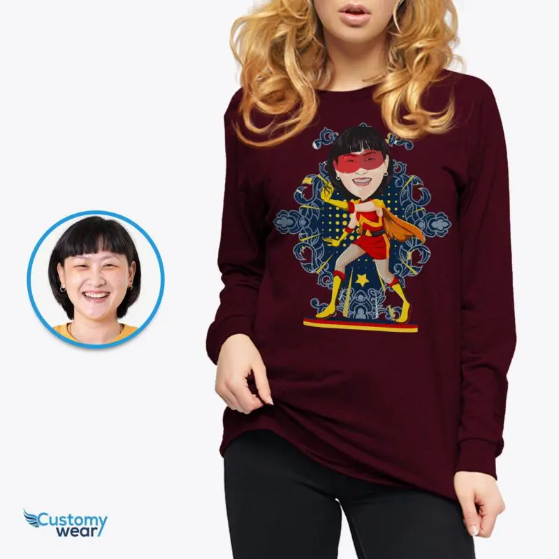 Custom Female Superhero T-Shirt – Personalized Heroic Women’s Gift Adult shirts www.customywear.com