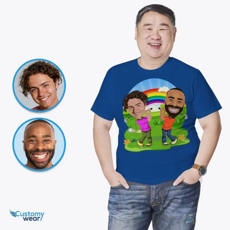 Personalized Gay Couple Golf T-Shirt – Custom Golf Lovers Tee Adult shirts www.customywear.com