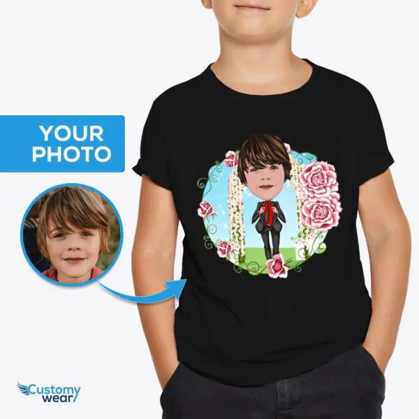 Personalized Groom Caricature Shirt – Youth Wedding Gift & Party Attire Axtra - ALL vector shirts - male www.customywear.com