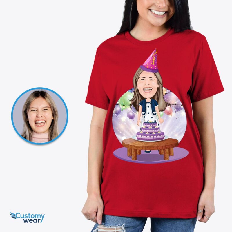 Camisa personalizada de mujer feliz cumpleaños - Regalo divertido personalizado para camisas de ella-Customywear-Adult
