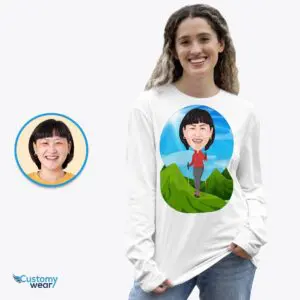 Custom Hiking Woman Shirt – Personalized Female Hiker Mountain Tee Adult shirts www.customywear.com