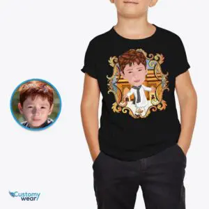 Personalized Indian Boy Tee | Custom Photo T-Shirt Art Boys www.customywear.com