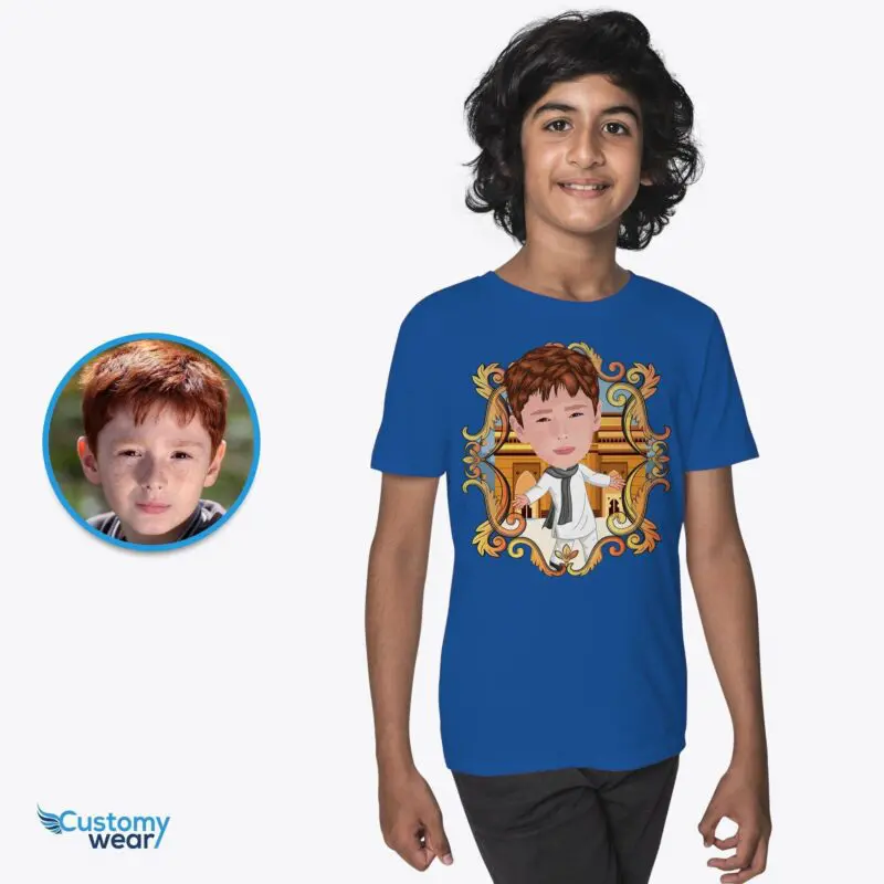 Personalized Indian Boy Tee | Custom Photo T-Shirt Art Boys www.customywear.com